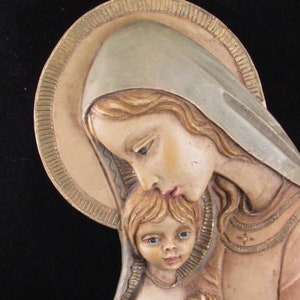 Vintage Madonna and baby Jesus made in Italy