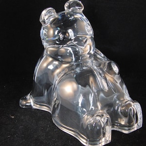 Vintage glass bear piggy bank