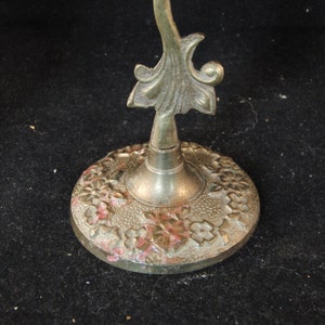 Vintage brass candle holders with flowers2 candle holders. image 4