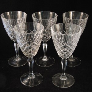 Genuine lead crystal wine glasses  (5 glasses)