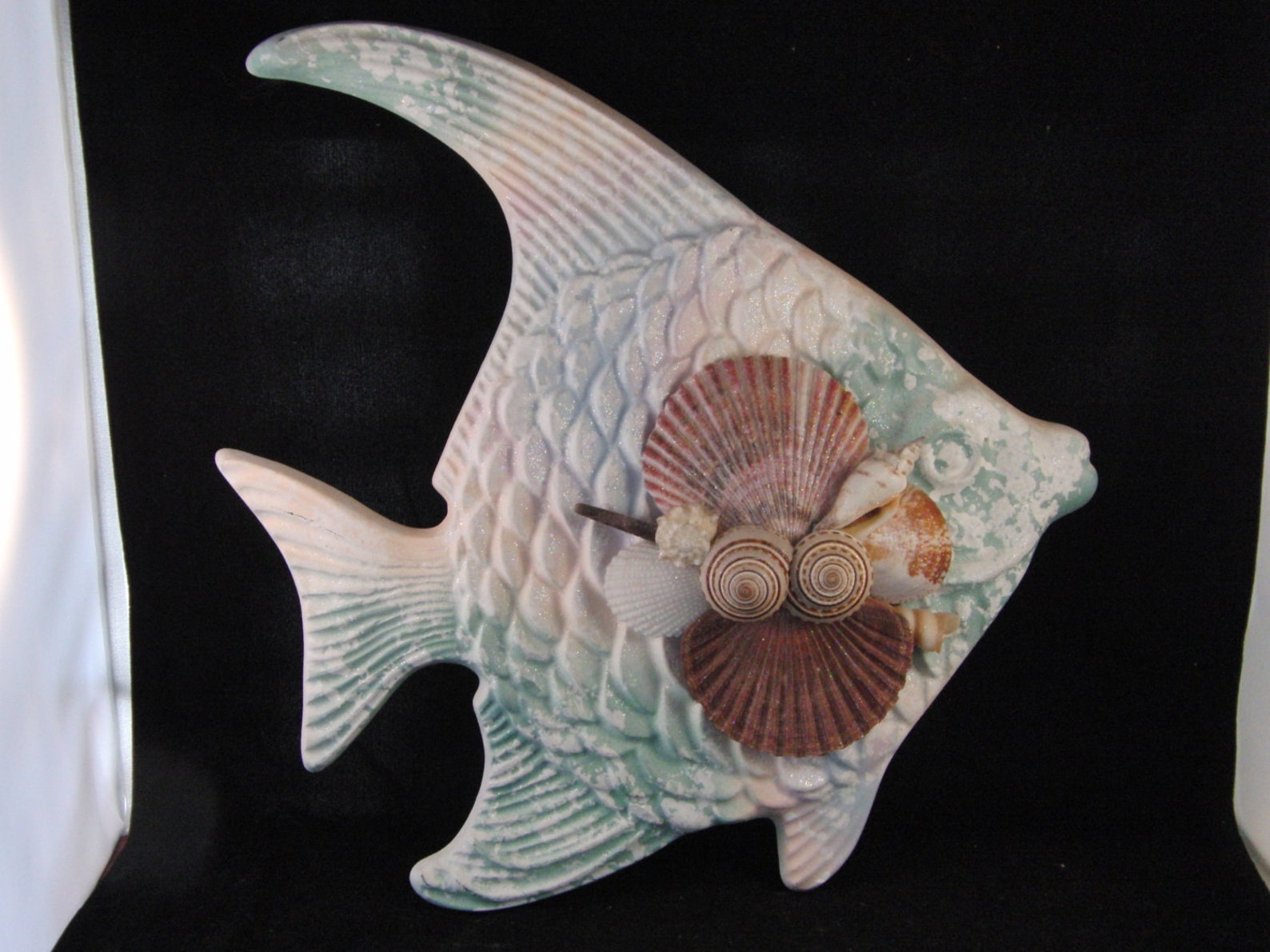 Vintage Fish Wall Art With Shells Etsy