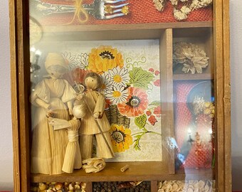 Vintage framed shadow box