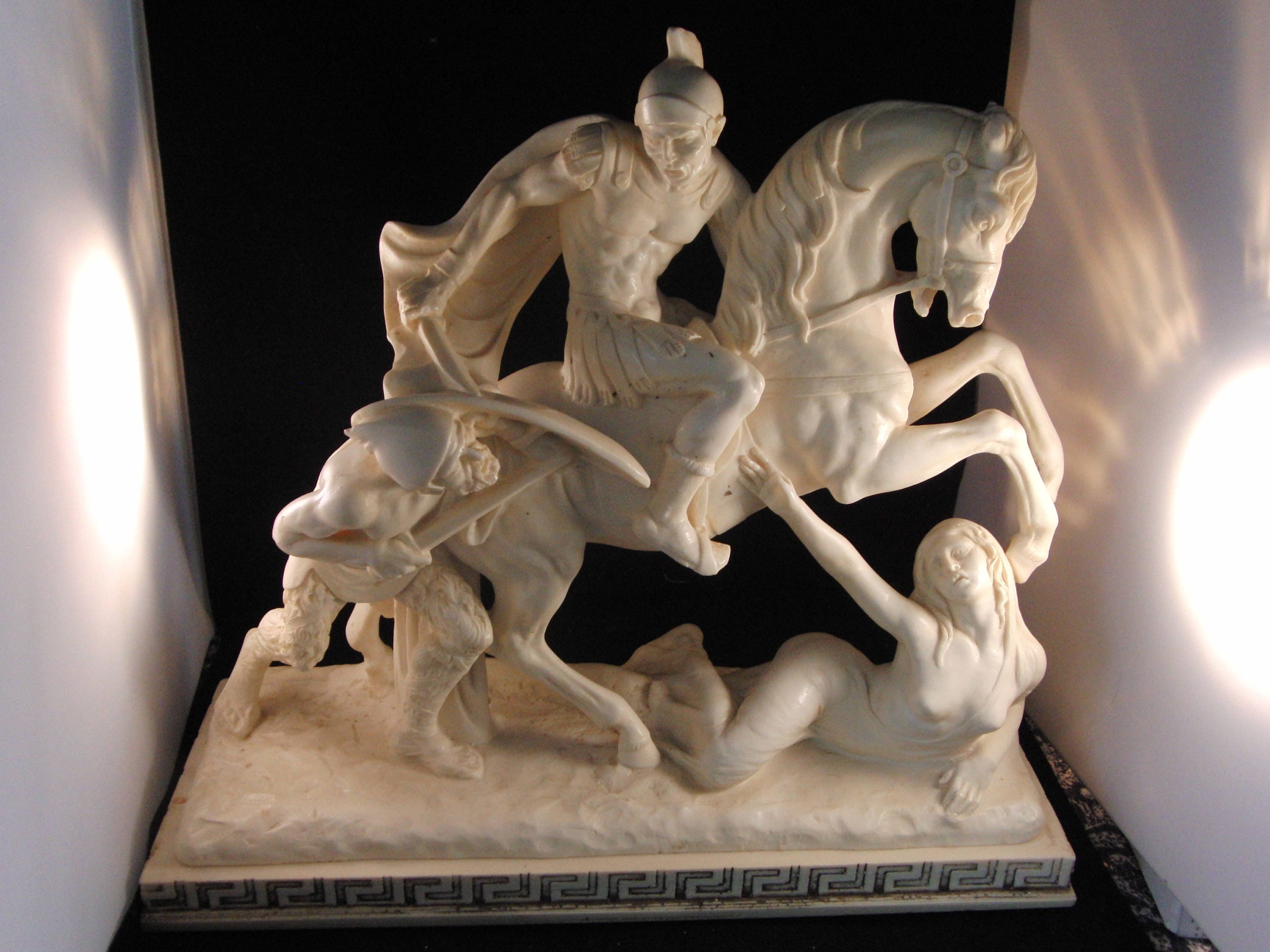 Vintage A. Santini Sculpture Soldier on the Horse - Etsy