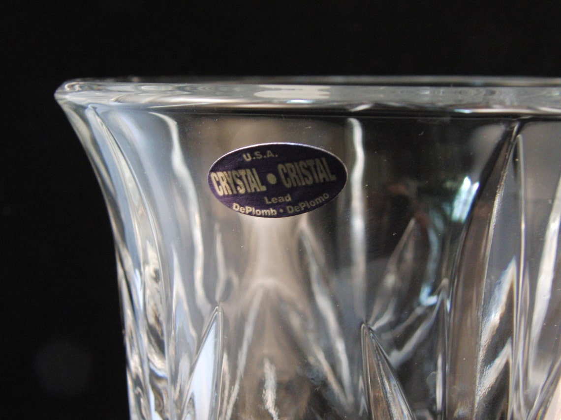 Genuine Lead Crystal Vase by Deplomb Crystal U.S.A. Etsy