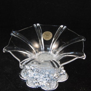 Vintage crystal candy bowl by Royal Crystal Rock Italy