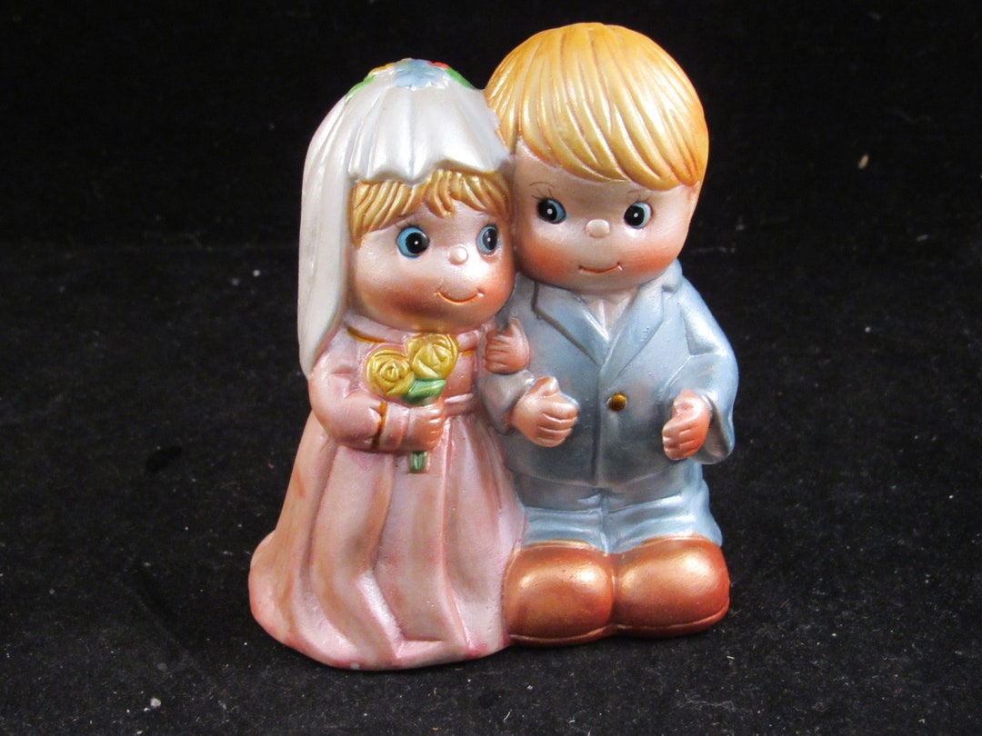 Vintage Wedding Cake Topper Bride and Groom - Etsy