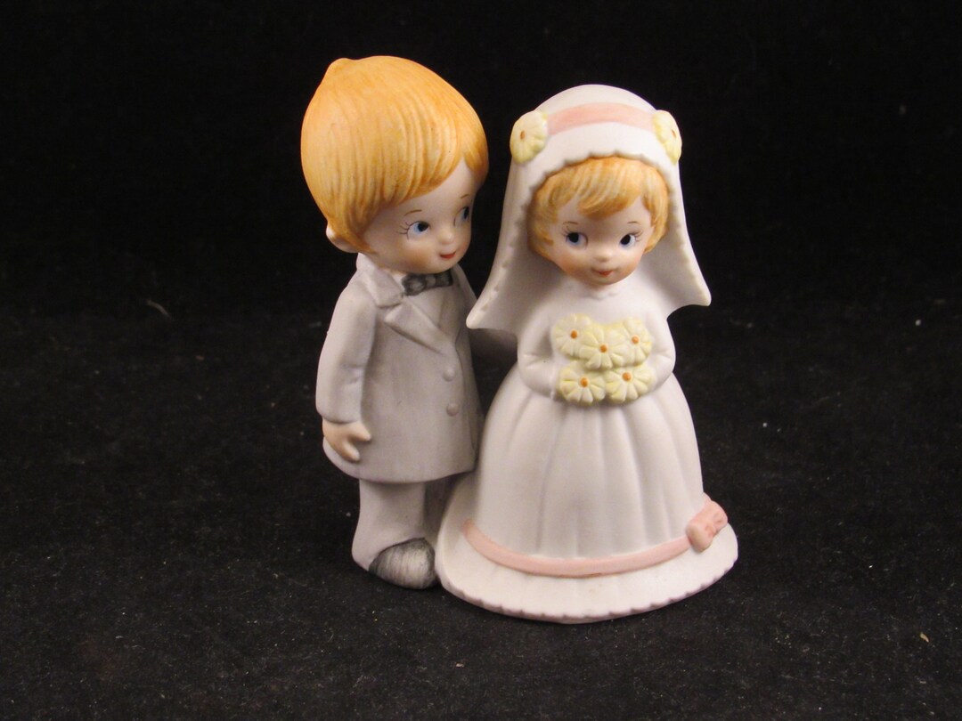 Vintage Wedding Cake Topper Bride and Groom by Lefton - Etsy