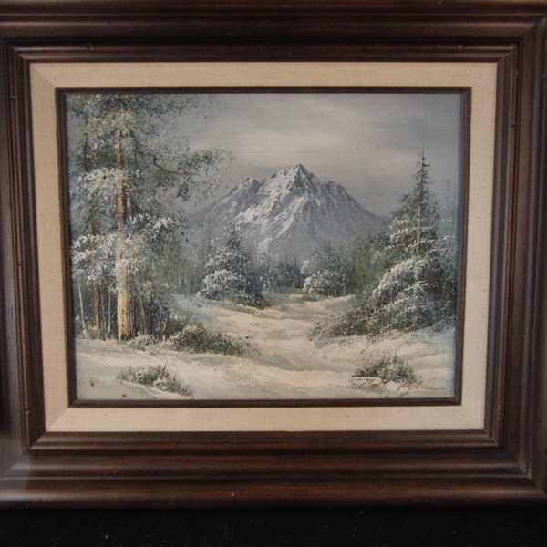 Vintage original oil painting on canvas signed by the artist