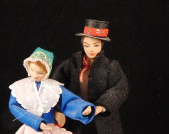 Vintage muñecas de boda polacas hechas a mano