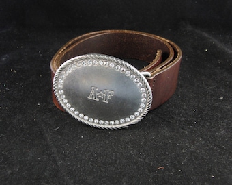 Brown leather belt