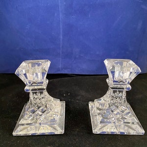 Vintage crystal candle holders  (2 candle holders)