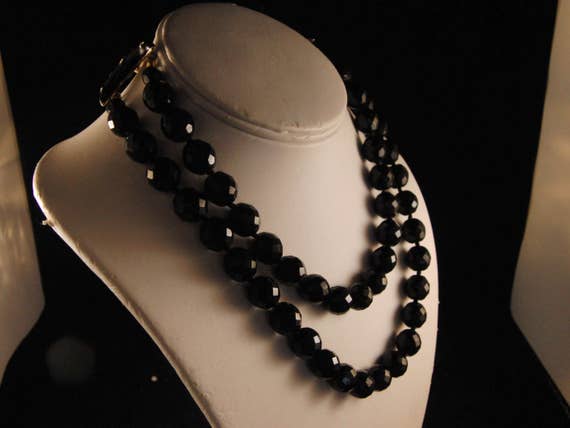 Vintage necklace with black stones - image 5
