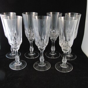 Genuine lead crystal 7 longchamp glasses (champagne glasses)