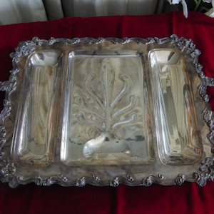 Vintage Victorian style silver plated tray