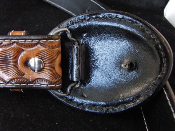 Brown leather belt - image 5