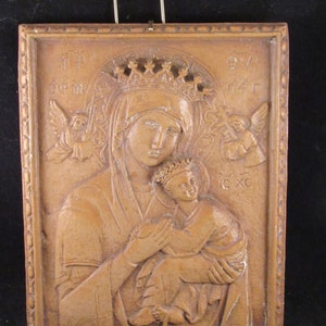 Vintage Madonna and Jesus icon