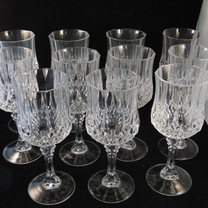 Genuine lead crystal wine glasses  (11 glasses)