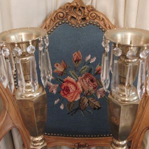 Vintage metal candle holders (2 candle holders)