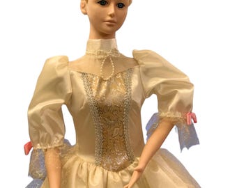 Vintage Christmas display figurine animated ballerina (life-like motions motionettes). Nutcracker.