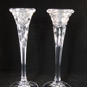 Vintage lead crystal candle holders (2 candle holders)