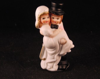 Wedding cake topper bride and groom
