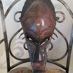 Large wooden carved mask