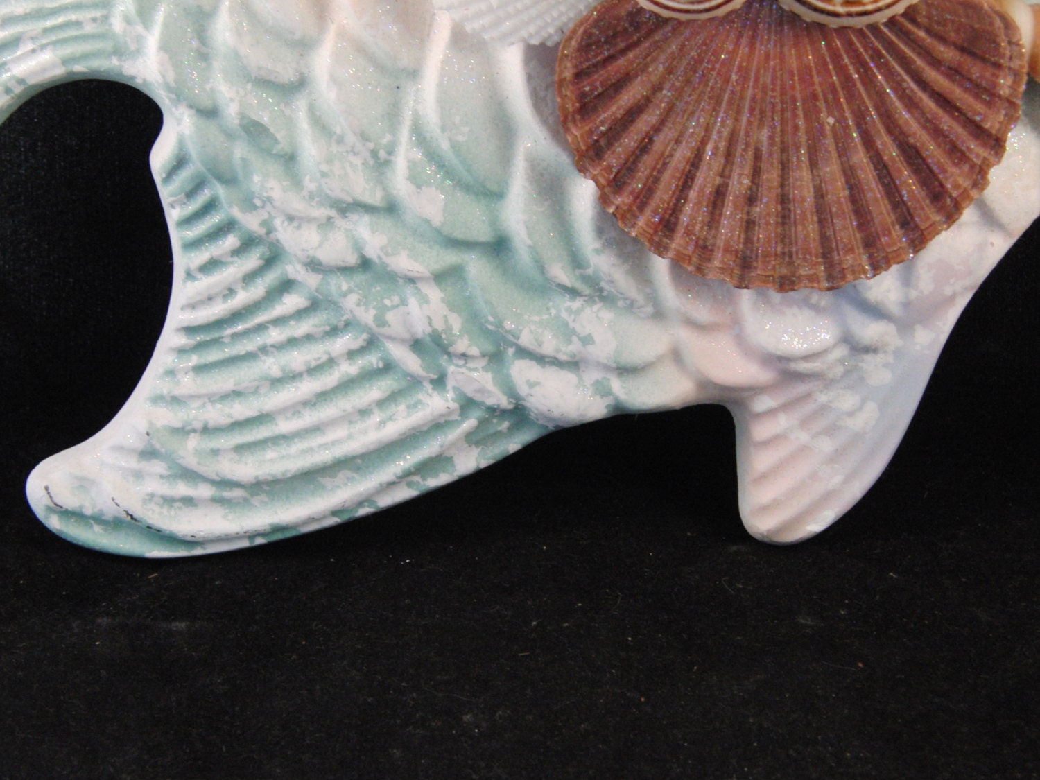 Vintage Fish Wall Art With Shells - Etsy