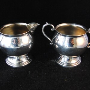 Vintage Silver Plated on copper Milk Jug & Sugar Bowl