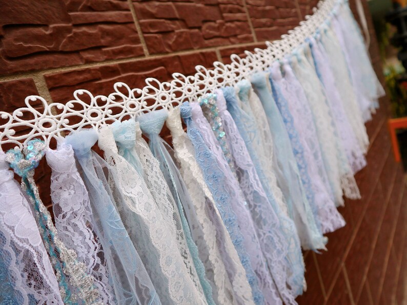 Shabbyrustic Boho Window Curtain Valance/lace Garland/hanging Etsy