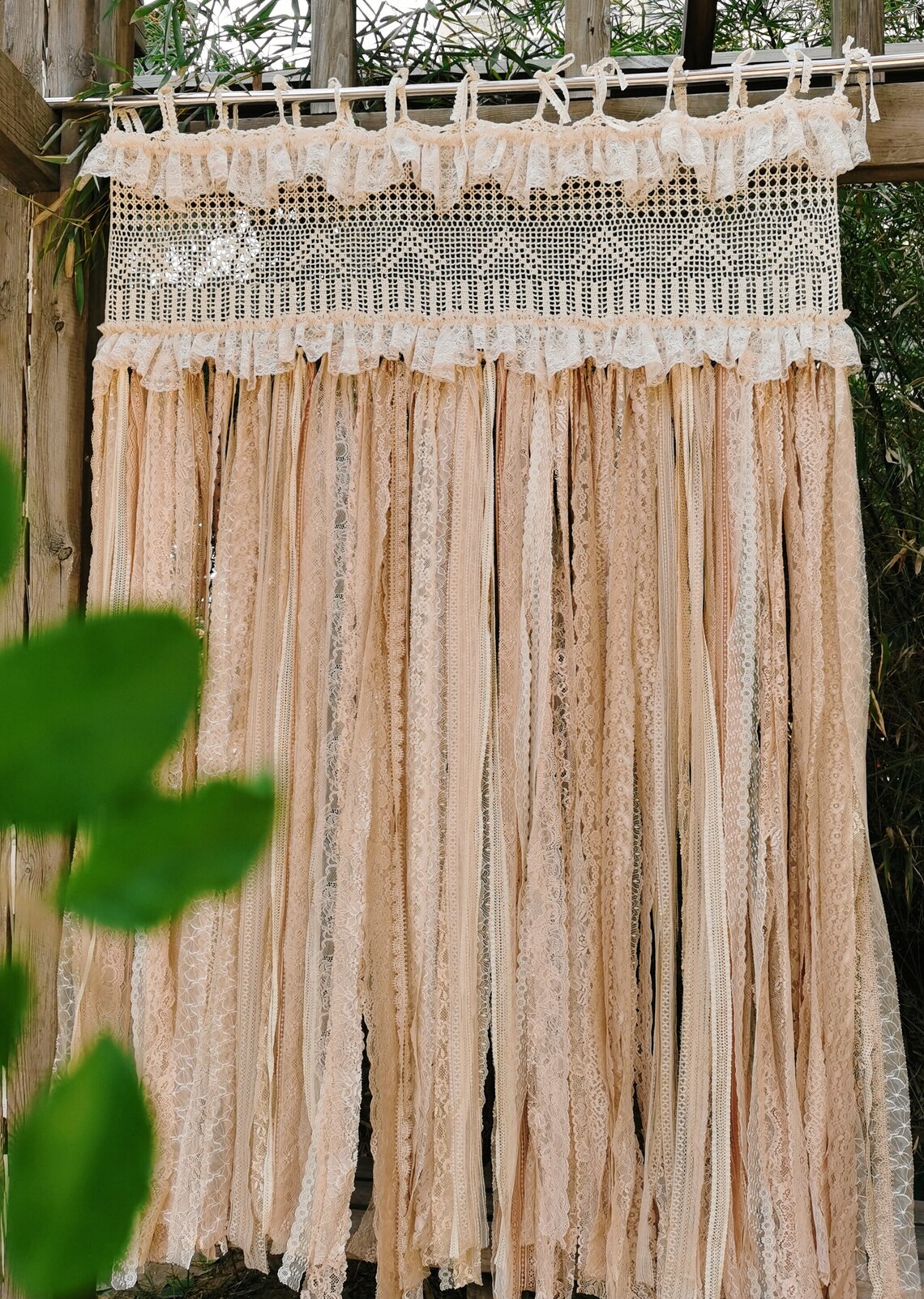 BOHO Curtain Shabby Chic Window Treatments RUSTIC Country - Etsy
