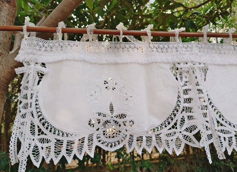 Victorian Elegance Vintage Style Battenburg Lace Window Etsy