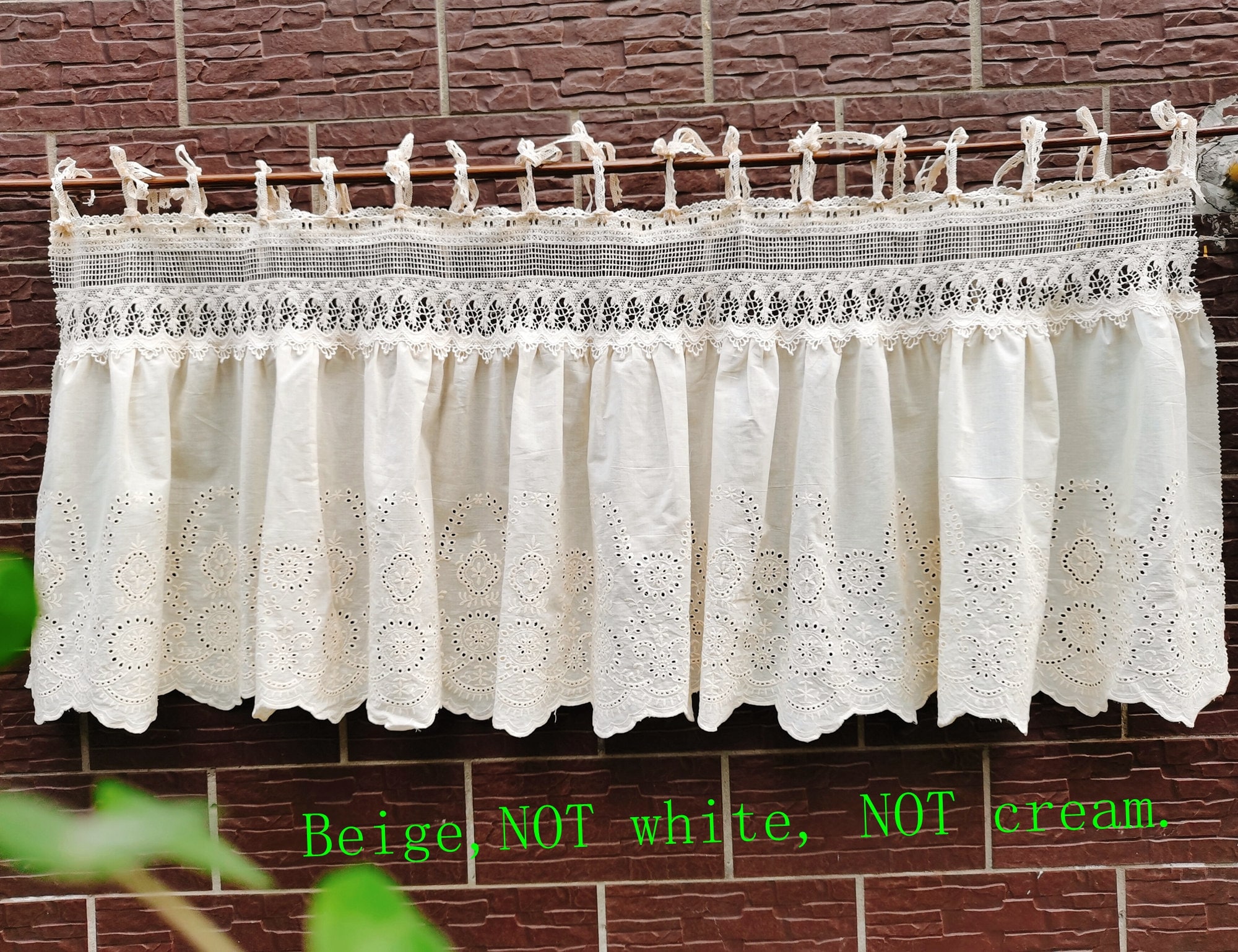 Rustic Shabby Chic French Country Style Lace Window Curtain Etsy
