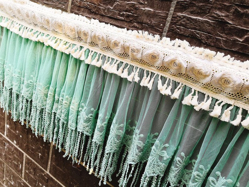 Home Living Shabby Chic Curtain Boho Country Cottage Rustic