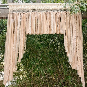 SHABBY Chic Window Curtain~BOHO Rustic Rustic Country Cottage Modern Farmhouse Swag Curtain Doorway Curtain Kitchen Curtain~ Old Fashion~
