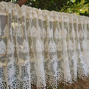Old Fashion Curtain~ Shabby Chic Victorian French Country Style Window Curtain Valance Cafe Curtain Kitchen Curtain Doorway Curtain~ Elegant
