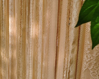 Shabby Chic~ BOHO RUSTIC Cottage Farmhouse Long Window Curtain