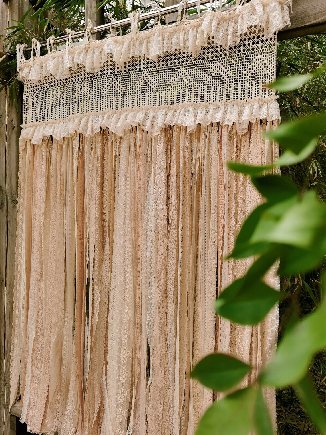 BOHO Curtain Shabby Chic Window Treatments RUSTIC Country Etsy