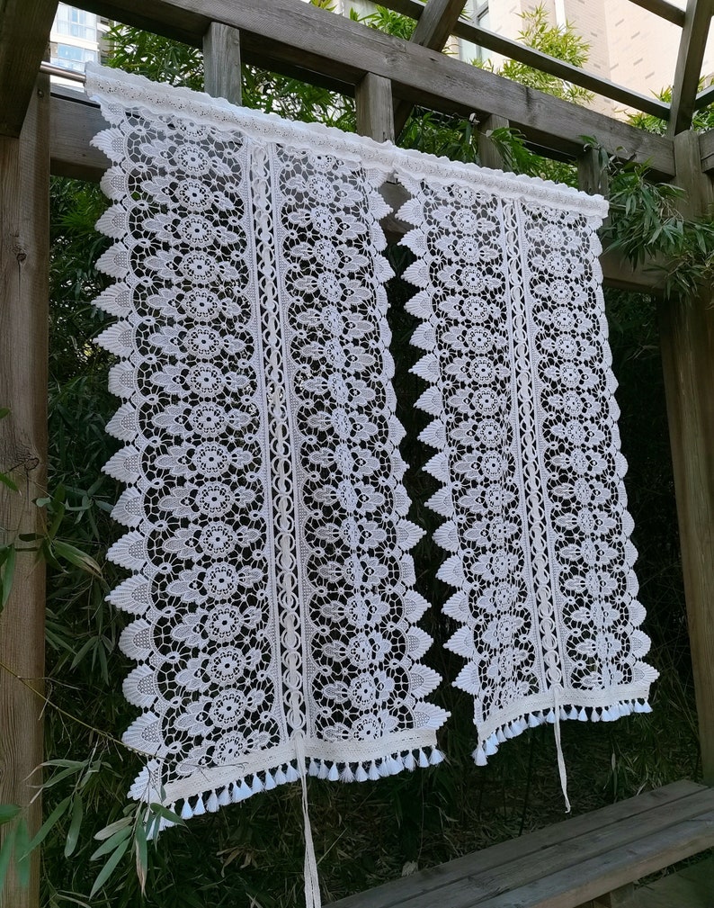 Victorian French Country Style Window Treatment Vintage Venise Etsy