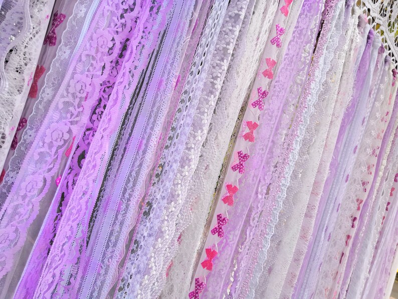 LUXURY BOHO CurtainLong Lace Fringe Curtain/Shower | Etsy