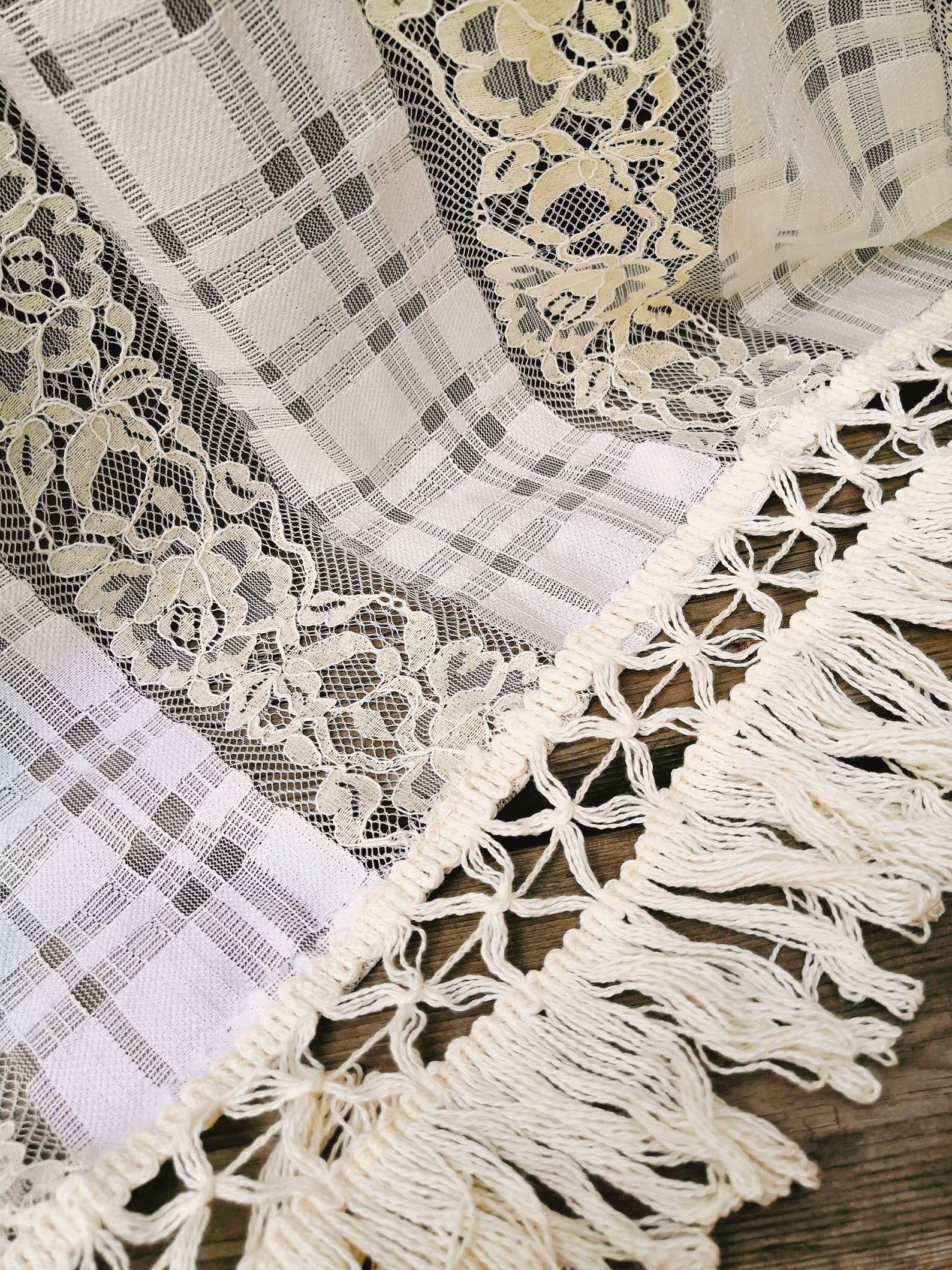 Shabby Chicvictorian Country Cottage Rustic Curtain Vintage - Etsy