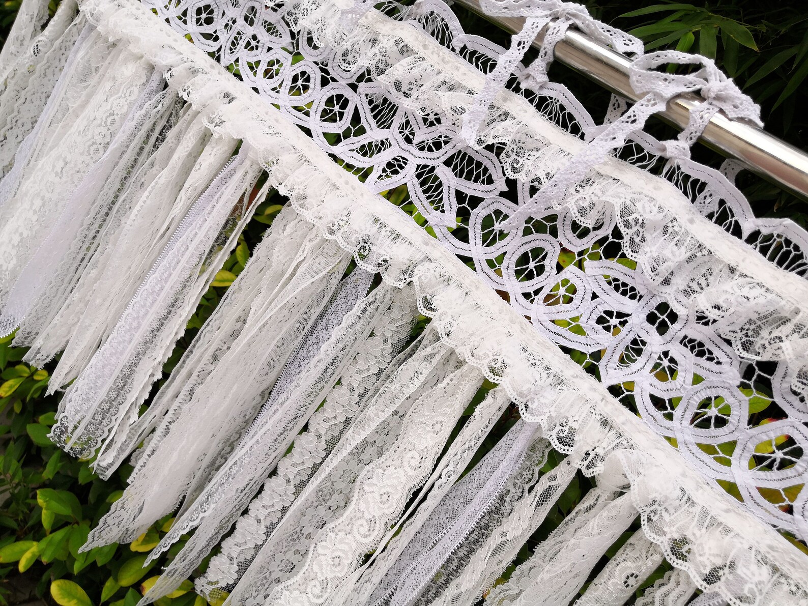 Victorian Cottagebattenburg Lace Fringed Window Curtain | Etsy