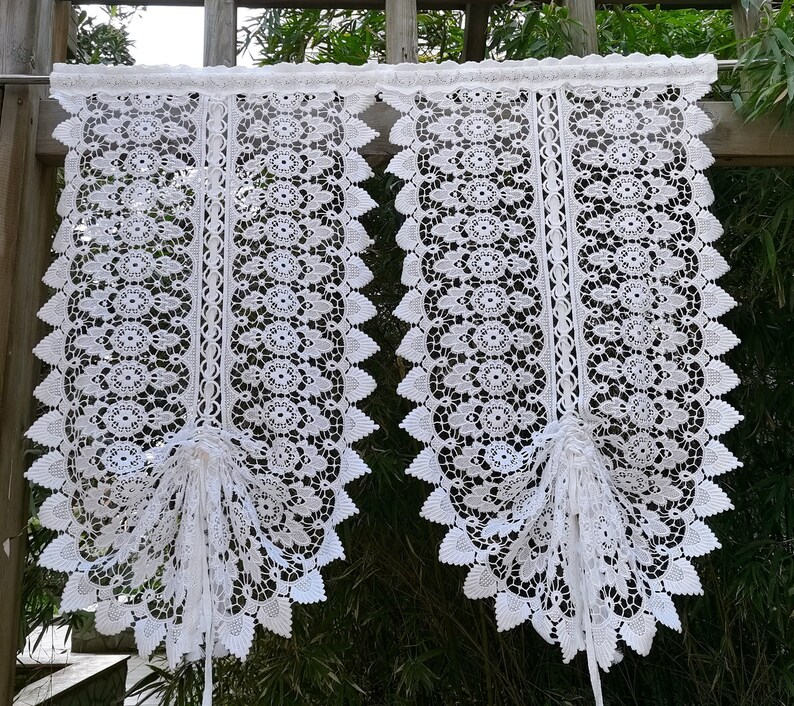 Victorian French Country Style Window Treatment Vintage Venise Etsy