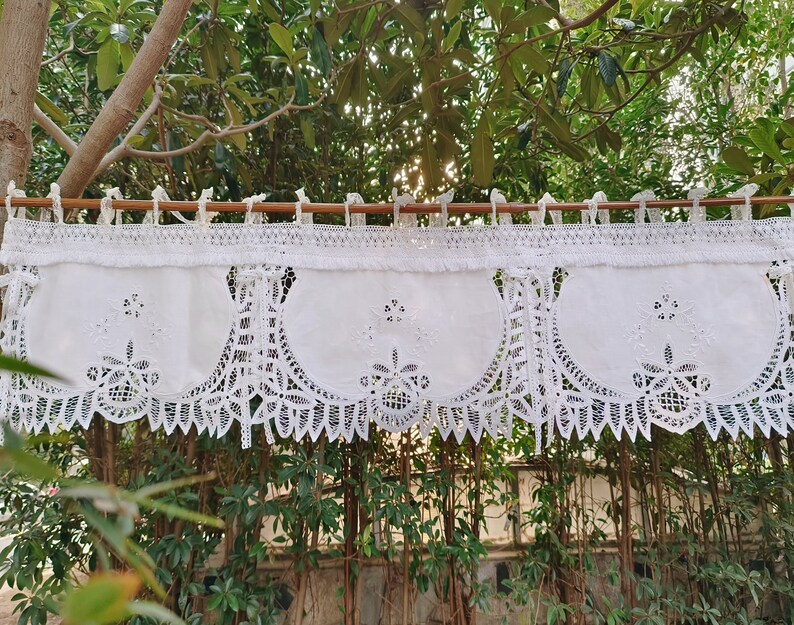 Victorian Elegance Vintage Style Battenburg Lace Window Etsy