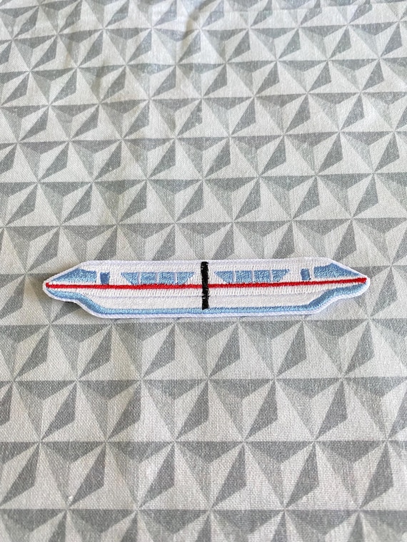Monorail Iron On Patch,  Embroidered Patch, Theme Park Train Backpack Jacket Hat Patch, Park Souvenir Gift