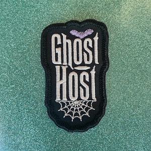 Ghost host patch, haunted mansion patch, theme park patch, iron on patch