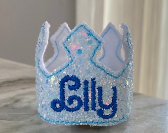 Birthday crown, baby crown, baby birthday crown, custom party hat, baby first birthday crown