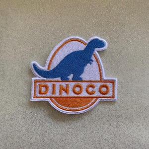 Dinoco Cars Inspired Embroidered Patch | Theme Park Vacation Accessory