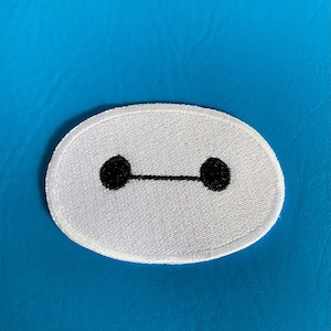 Embroidered Baymax Inspired Patch, Iron-On Hat Patch, Healthcare Robot