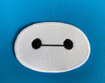 Embroidered Baymax Inspired Patch, Iron-On Hat Patch, Healthcare Robot