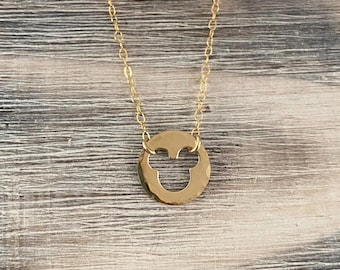 Gold Filled Mouse Necklace, Magic Kingdom Jewelry